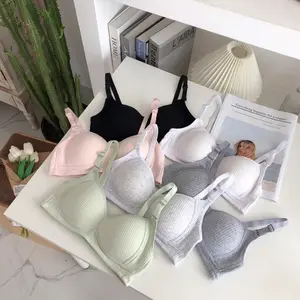 BH Bra motif garis lurus Push Up Style Senam Zumba Yoga Pakaian Dalam Wanita 1088