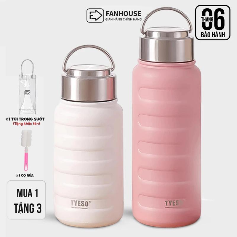 Bình giữ nhiệt Tyeso Larva 750-1000ml Fan House bình giữ nhiệt thể thao inox 304 chính hãng
