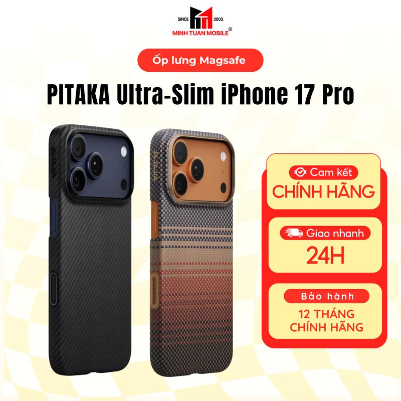 Ốp lưng Magsafe iPhone 17 Pro PITAKA Ultra-Slim (With Pitatap)