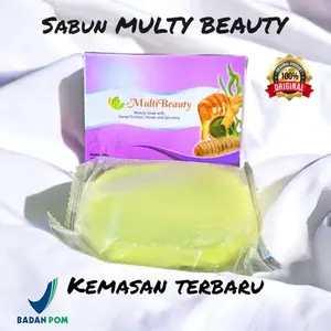 SABUN MULTI BEAUTY SOAP 1 PCS 60gr BPOM 100% ORIGINAL Kemasan Terbaru Dengan Madu Alami Gamat & Spirulina
