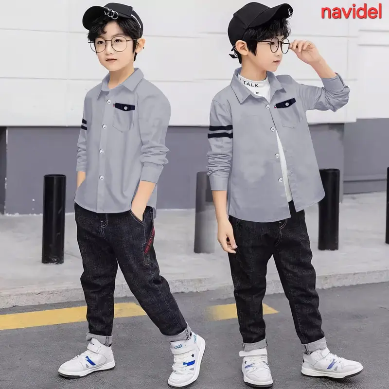 hem kids kemeja anak laki laki usia 5-12 thn/cod 3