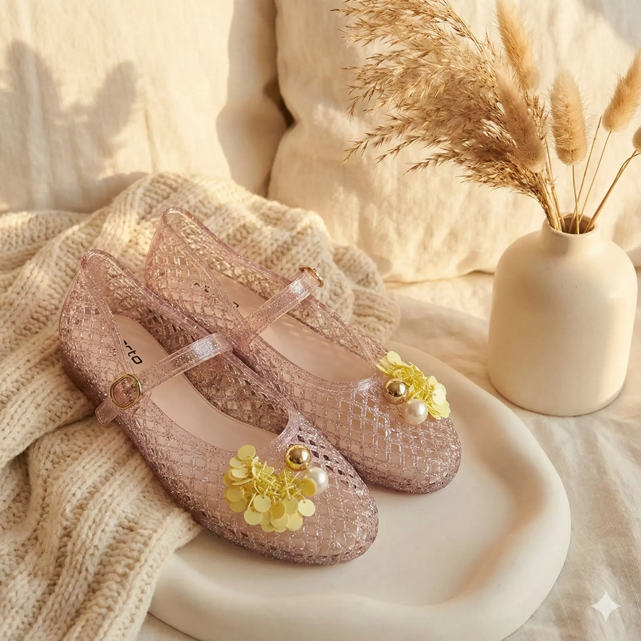 Zoey Glitter Pink+Snapbling Yellow