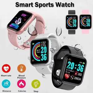 ￼SmartWatch Y68 Sport Tahan Air Bluetooth Smart Watch Pelacak Kebugaran Gelang Pedometer Heart Rate Smartwatch Jam