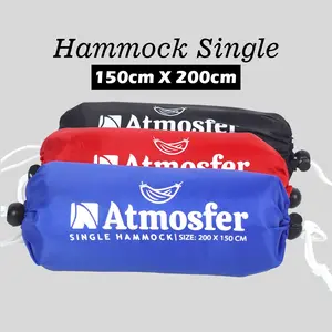 Atmosfer Hammock Single Ayunan Gantung 200x150cm Beban Max 100kg Include Webing 2pcs Outdoor Tidur Nyaman