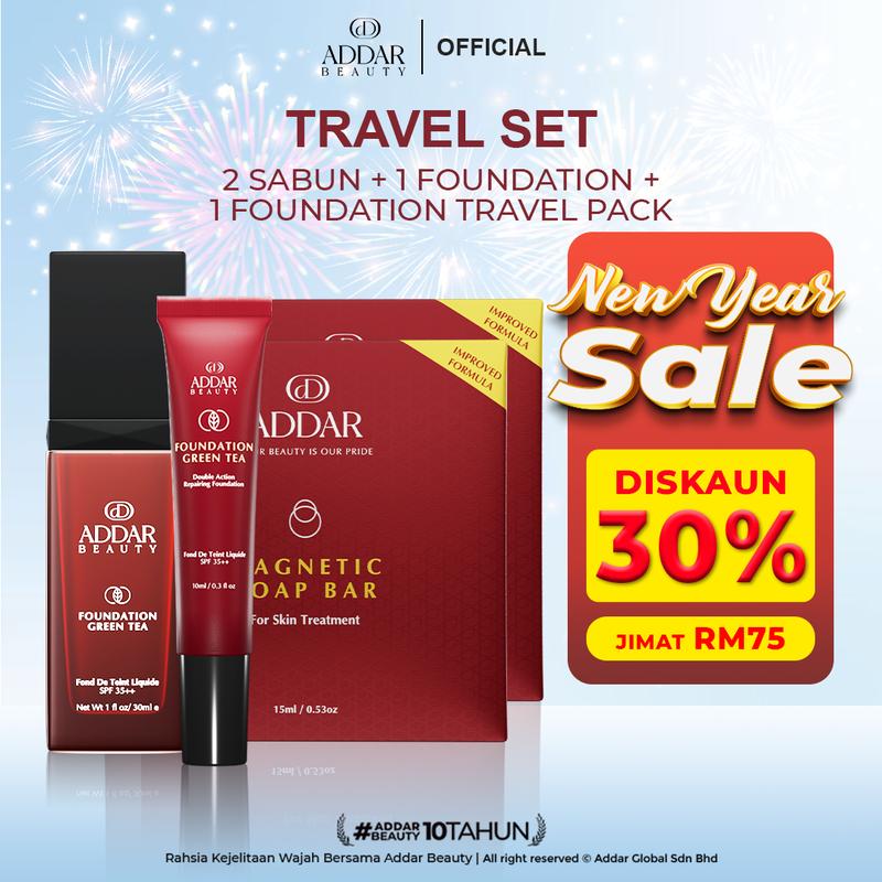 ADDAR BEAUTY Travel Set 2x Sabun Magnetic 1x Travel Foundation - TikTok ...