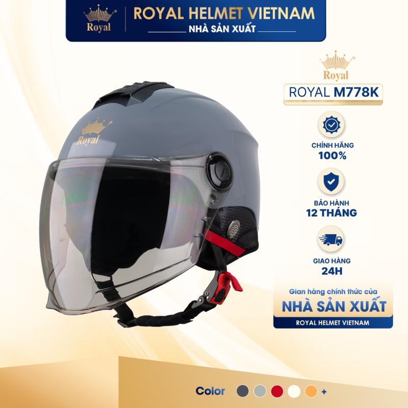 NHÀ SẢN XUẤT ĐỘC QUYỀN Mũ Bảo Hiểm Nửa Đầu Royal M778 Có Ốp Tai Da Thiết Kế Độc Đáo Chính Hãng Cho Nam Nữ Đi Xe Máy | Trực tiếp từ NSX