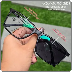 Kacamata Progresif Photocromic Sport Untuk Baca Dan Jalan Ukuran +1.00 Sampai +3.00