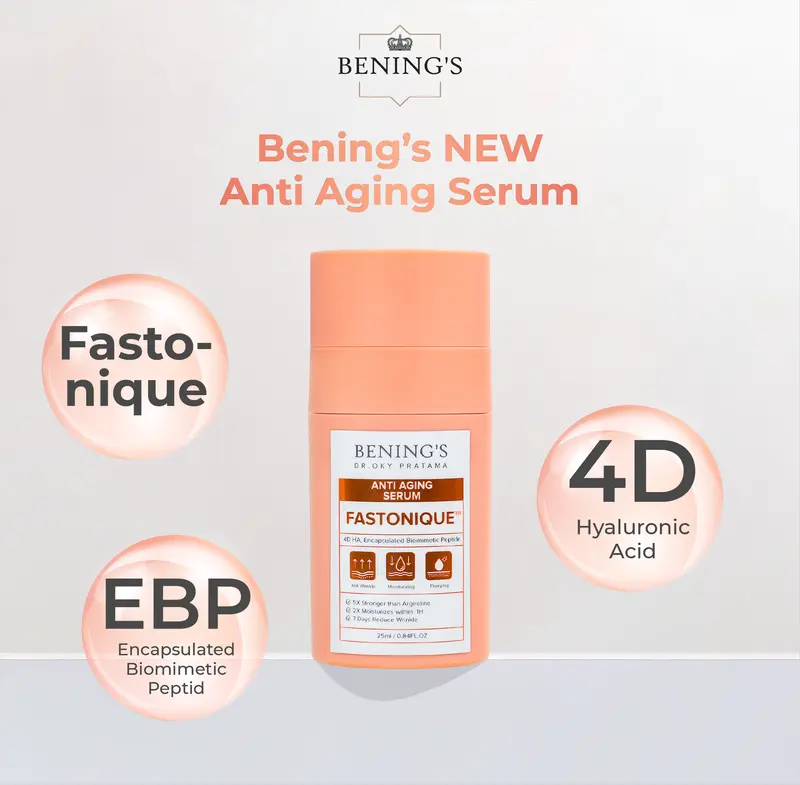 (Live Special dr. Oky Pratama) Bening's NEW Anti Aging Serum I Mengurangi Kerutan Wajah 4
