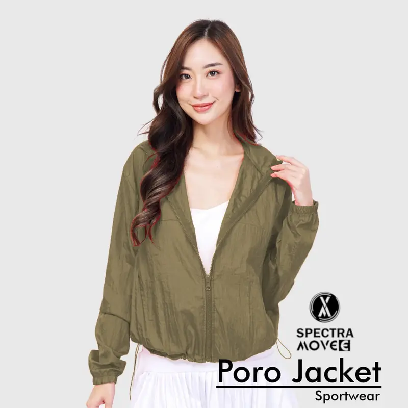 Jaket PORO merah putih olahraga wanita gym murah baju olahraga tangan panjang zumba aerobic Sport 7