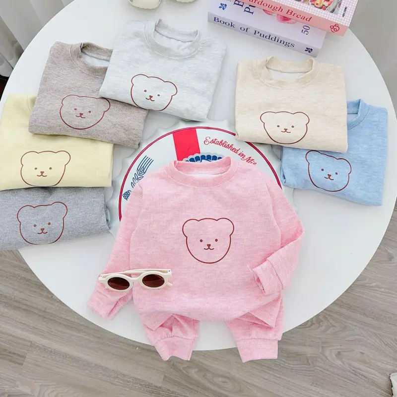 Bộ Dài Tay Chất Len Lông Thỏ Dày Dặn Giữ Ấm Thoải Mái Mặc Se Lạnh Thu Đông cho Bé Yêu - Dành cho bé cao dưới 1mét , bé dưới 4 tuổi