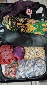 Product Review of 12pcs - Dompet Printing Oleh Oleh Haji Umroh Kanvas from N**🍇 1
