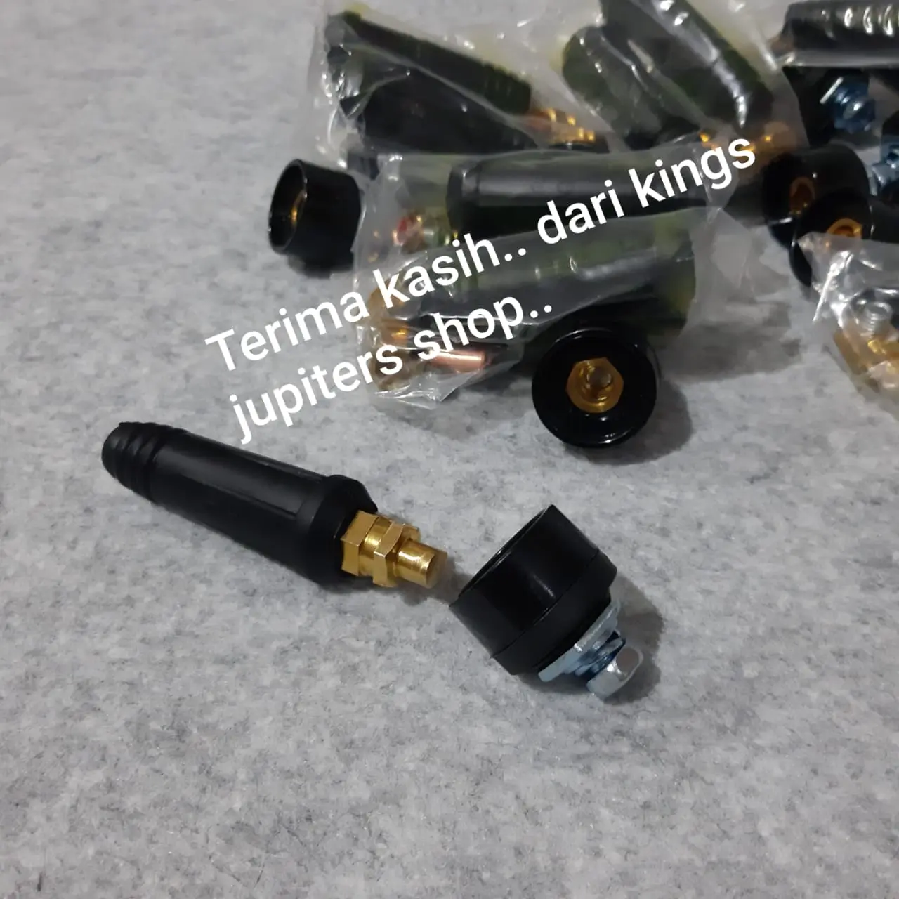 Ori kuningan KONEKTOR MESIN LAS 50MM MALE FEMALE COWO CEWE CONNECTOR CONECTOR LAS SOCKET LAS 25 MM
