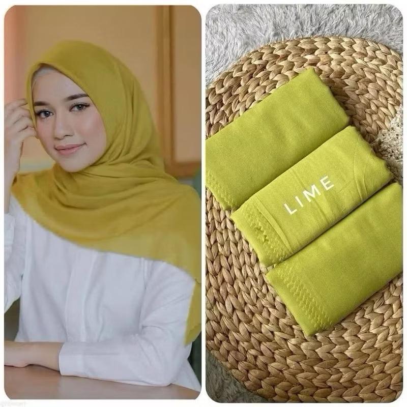 HIJAB VOAL POLOS PREMIUM LASERCUT - Segi Empat 4