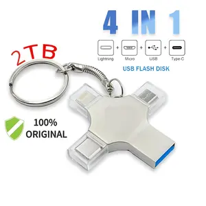 {4 - in - 1} 2TB  drive   Memory Stick  Pendrive Type-C For iPhone/Tablet/Android/Smartphone/PC ISO Dual