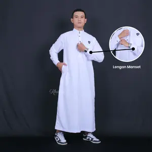 Jubah Pria Dewasa Model Kancing Sultan Lengan Manset - Gamis Remaja Laki Laki Lengan Panjang Kancing