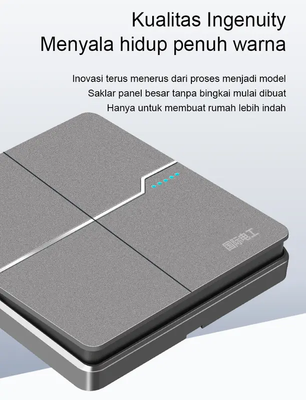 [Ready·Kurir lokal] FLKL Soket Sakelar Lampu Sakelar Dinding Abu-abu 1/2/3/4gang 1 Arah/2 Arah Listrik Saklar Lampu Peralatan 8