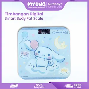 MYUNG Timbangan Badan Digital Polos & Motif Sanrio Edition Upto 180 KG / Timbangan Dewasa / Timbangan Berat Badan