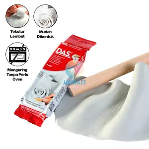 (1 Pack) DYI Modelling Clay Drying Air DAS 250 Gr White Putih / Brown 250Gr Tanah Liat Instant Dry Tanpa Panggang