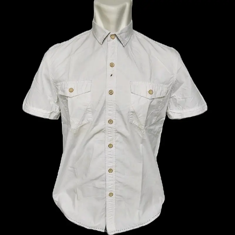 Kemeja Putih Polos Emba Pria Dewasa Casual/Formal 1