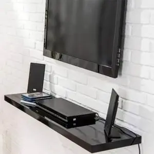 RAK DINDING TV 60X15 MINIMALIS TEMPAT MODEM KAYU KOSMETIK BUKU ANAK GANTUNG BRAKET BRACKET BESI