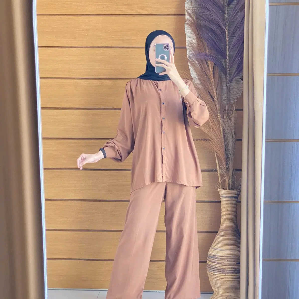 Oneset Polos Wanita Oneset panjang rayon Oneset panjang wanita Setelan wanita adem Setelan rayon adem Setelan rayon viscose