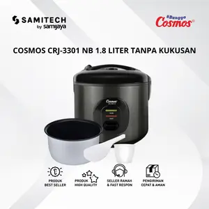 [TERLARIS] COSMOS CRJ 3301 NB - RICE COOKER 1.8 LITER TANPA KUKUSAN ANTI LENGKET BERGARANSI Penanak Nasi