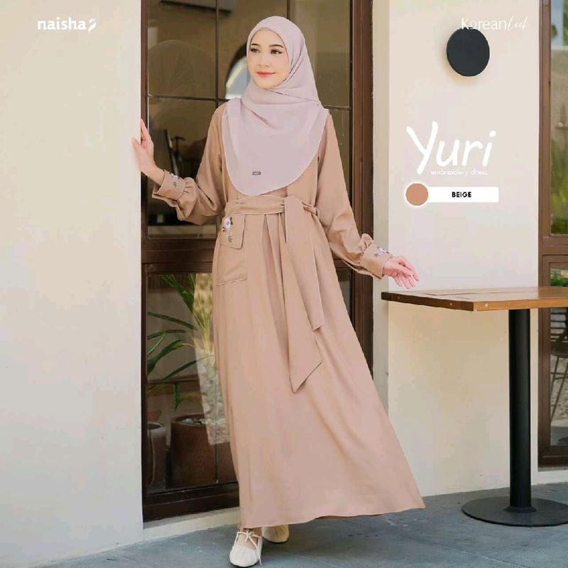 Gamis Naisha Korean Look - Yuri Embroidery Dress 2