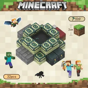 Minecraft magnetic Block 17 pcs, 32 pcs, 48 pcs, 64 pcs, dan seterusnya
