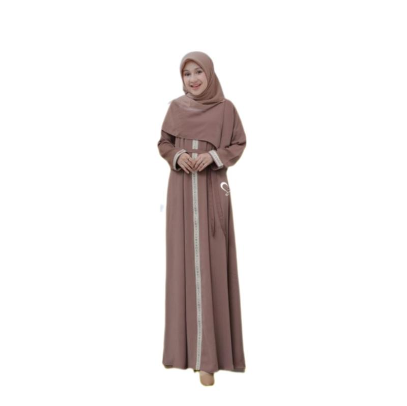 Product Introduction of Gamis Anak Remaja 10 sampe 13 tahun/Gamis Anak perempuan Ful varian Garis renda Mewah/Gamis anak muslim Polos tali pinggang kekinian 3