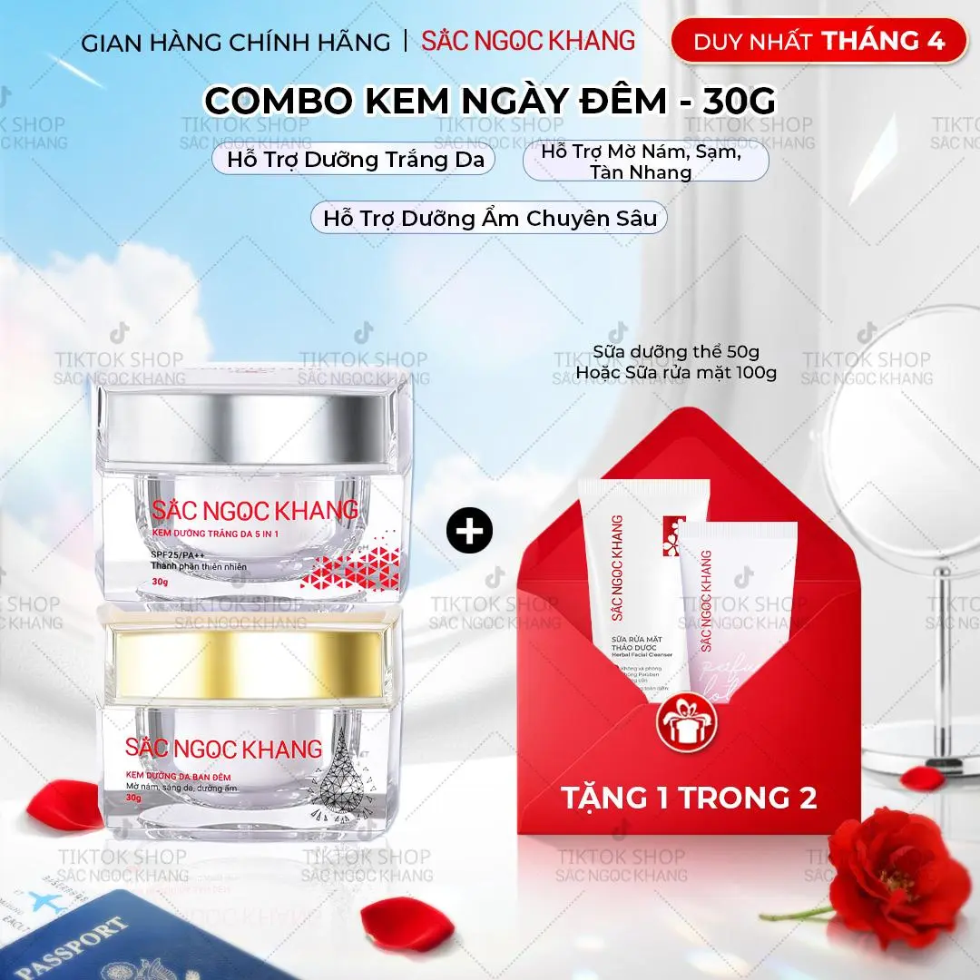 Combo Kem Dưỡng Da 5In1 & Kem Đêm Sắc Ngọc Khang Nhập Khẩu Nhật Bản - Hỗ Trợ Dưỡng Sáng Da Cải Thiện Vấn Đề Nám, Sạm, Tàn Nhang, Lão Hóa Da Skincare 2PL | BigBuy360 - bigbuy360.vn Combo Kem Dưỡng Da 5In1 & Kem Đêm Sắc Ngọc Khang Nhập Khẩu Nhật Bản - Hỗ Trợ Dưỡng Sáng Da Cải Thiện Vấn Đề Nám, Sạm, Tàn Nhang, Lão Hóa Da Skincare 2PL | BigBuy360 - bigbuy360.vn