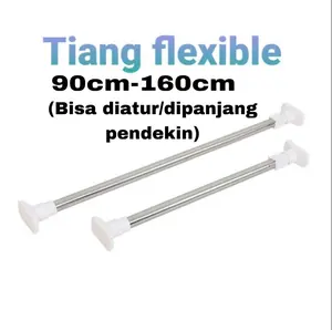 90-160cm Tiang Gantungan Tiang Tirai Tiang Pintu Tiang Fleksibel Serbaguna Dapat disesuaikan Dapat diperluas