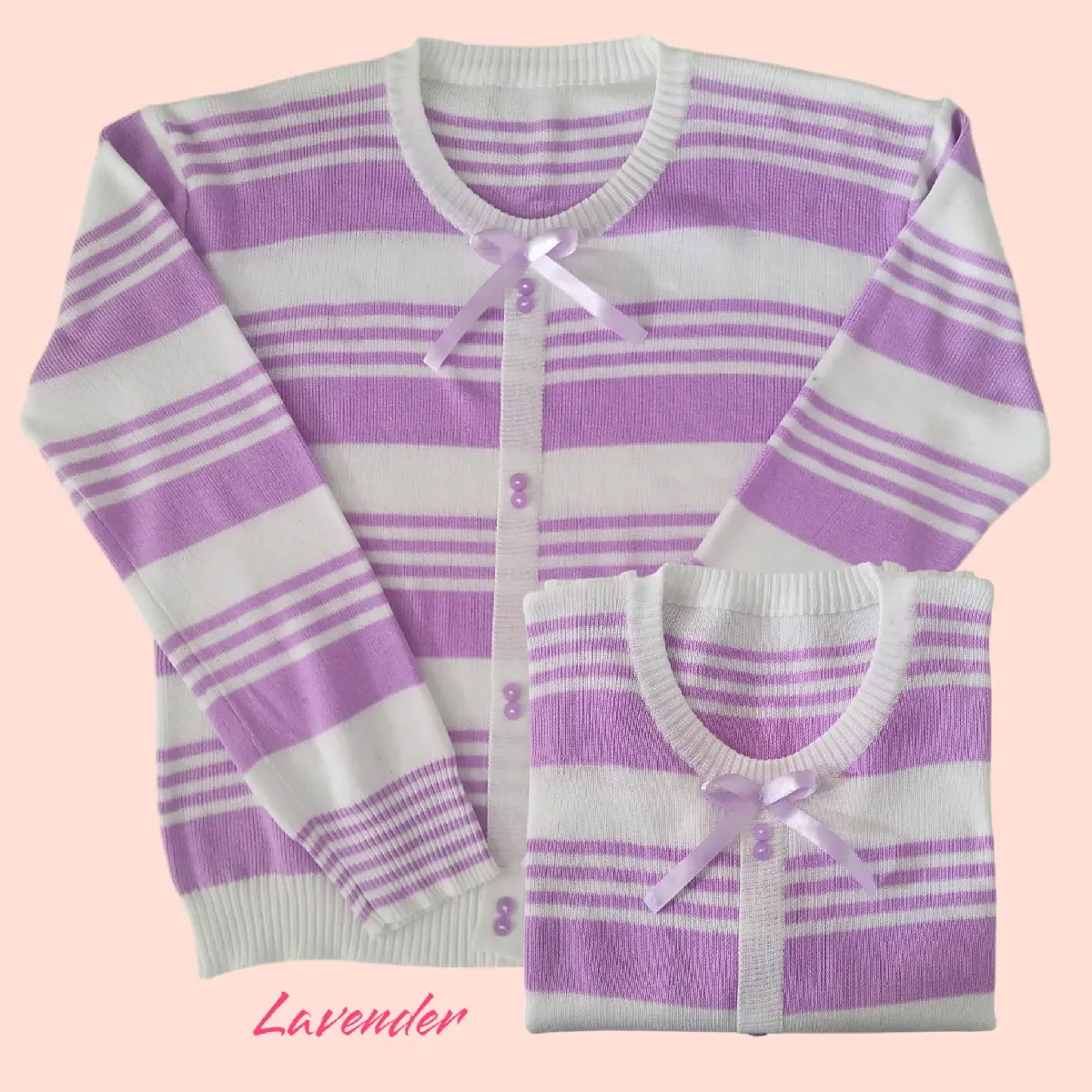 Paket usaha Atasan rajut  himawarai kancing pita 1 lusin 8 warna Knitwear Outer Casual Baju Wanita Cardigan