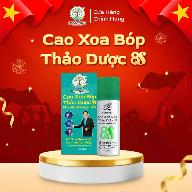 8S2 - MUA 1 TẶNG 1 - Cao Xoa Bóp Thảo Dược 8S - Truyền thống (chai nhôm) - Hỗ trợ cải thiện các vấn đề cơ xương khớp 2