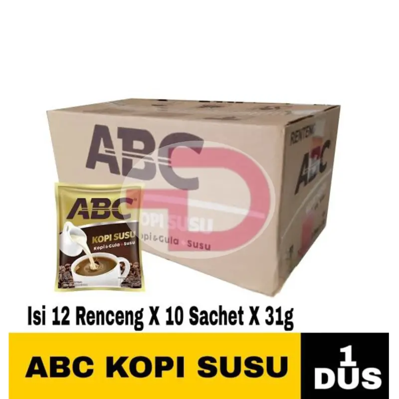 KOPI ABC SUSU 3IN1 DUS ( 12 RENCENG ) READY NEW 0