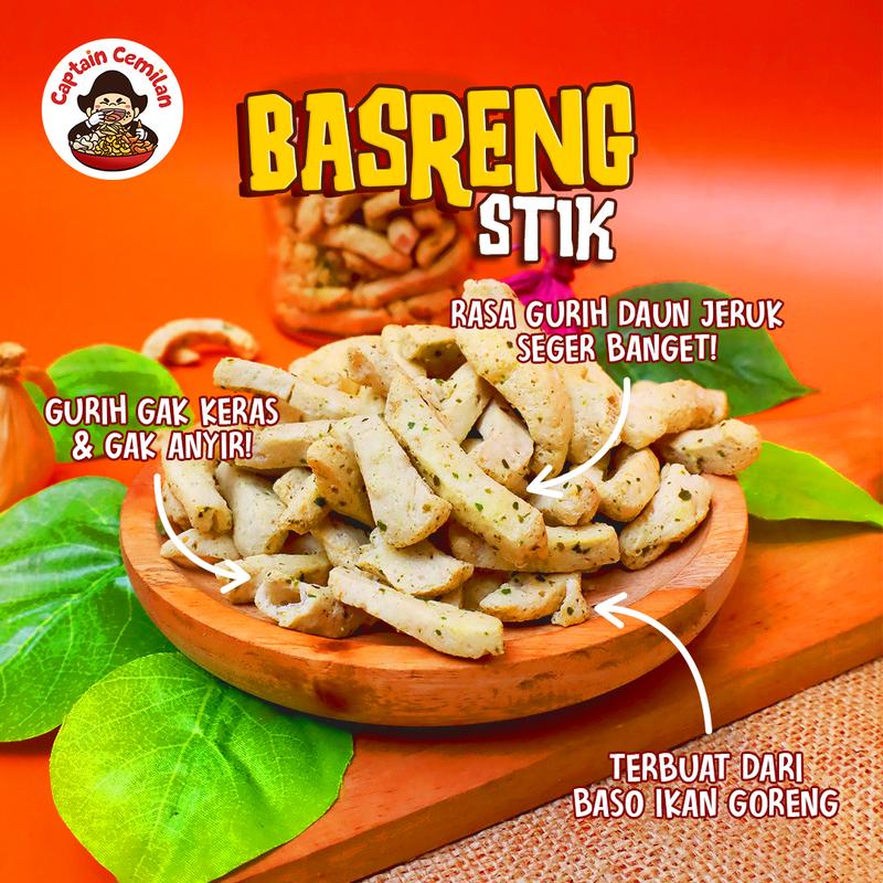 BASRENG CAPTAIN CEMILAN BANDUNG Makanan Chips Snacks  Pedas  Food Snack Goreng 4
