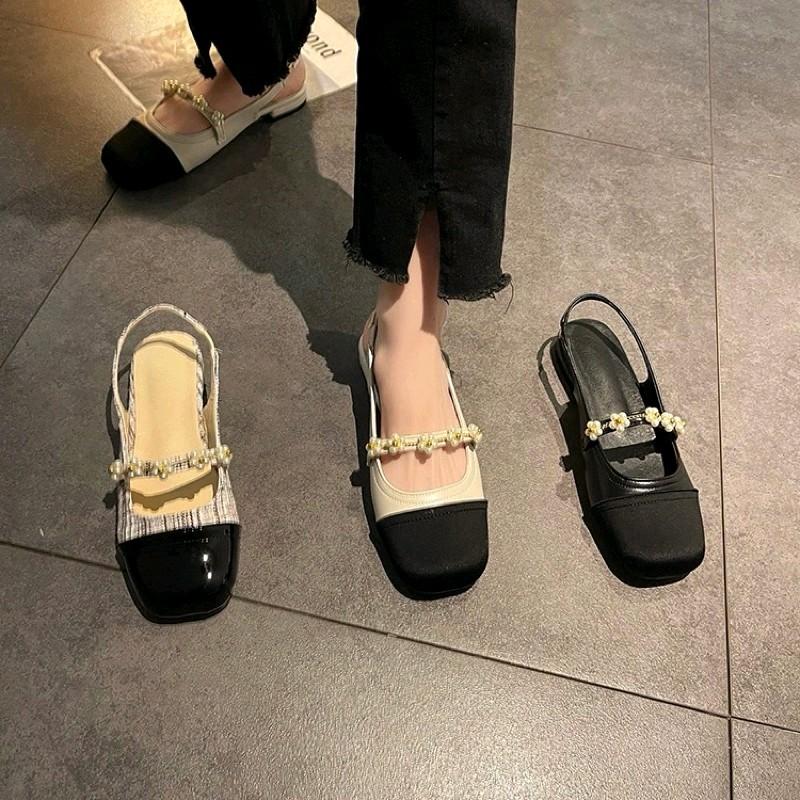 Sandal Flat Shoes Wanita Import Terbaru Motif Bunga Sandal B27 6