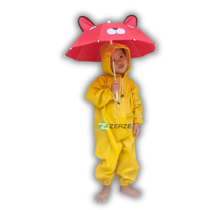 PAKET JAS HUJAN JUMPSUIT ANAK DAN PAYUNG ANAK KUPING MINI KARAKTER 3