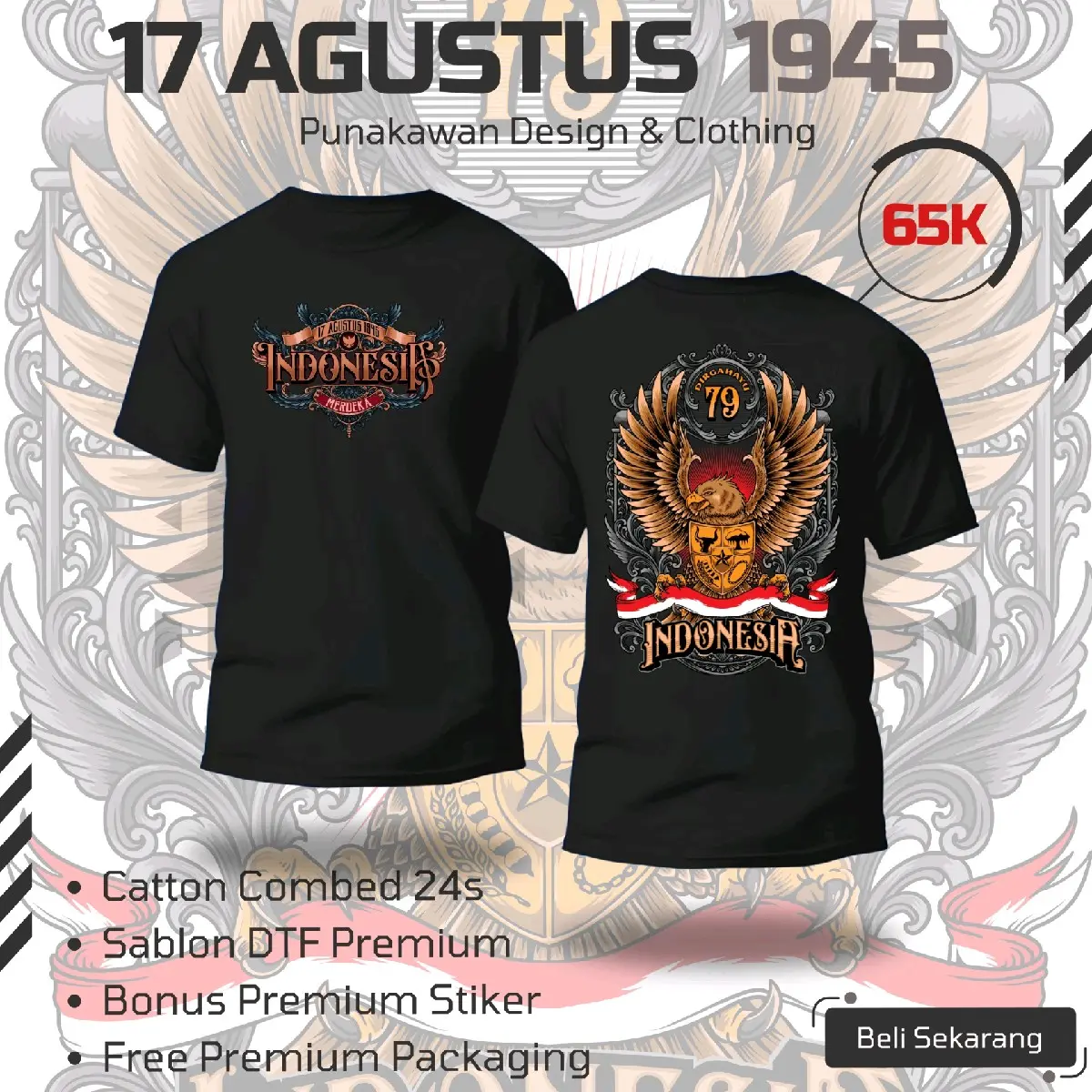 KAOS BRAND PREMIUM ( GARUDA 79 TAHUN )