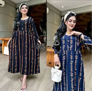 New Paket Hemat Bundling 2 Daster Chibi Busui Terbaru Motif Lurik Bahan Rayon Premium Adem Nyaman Dipakai