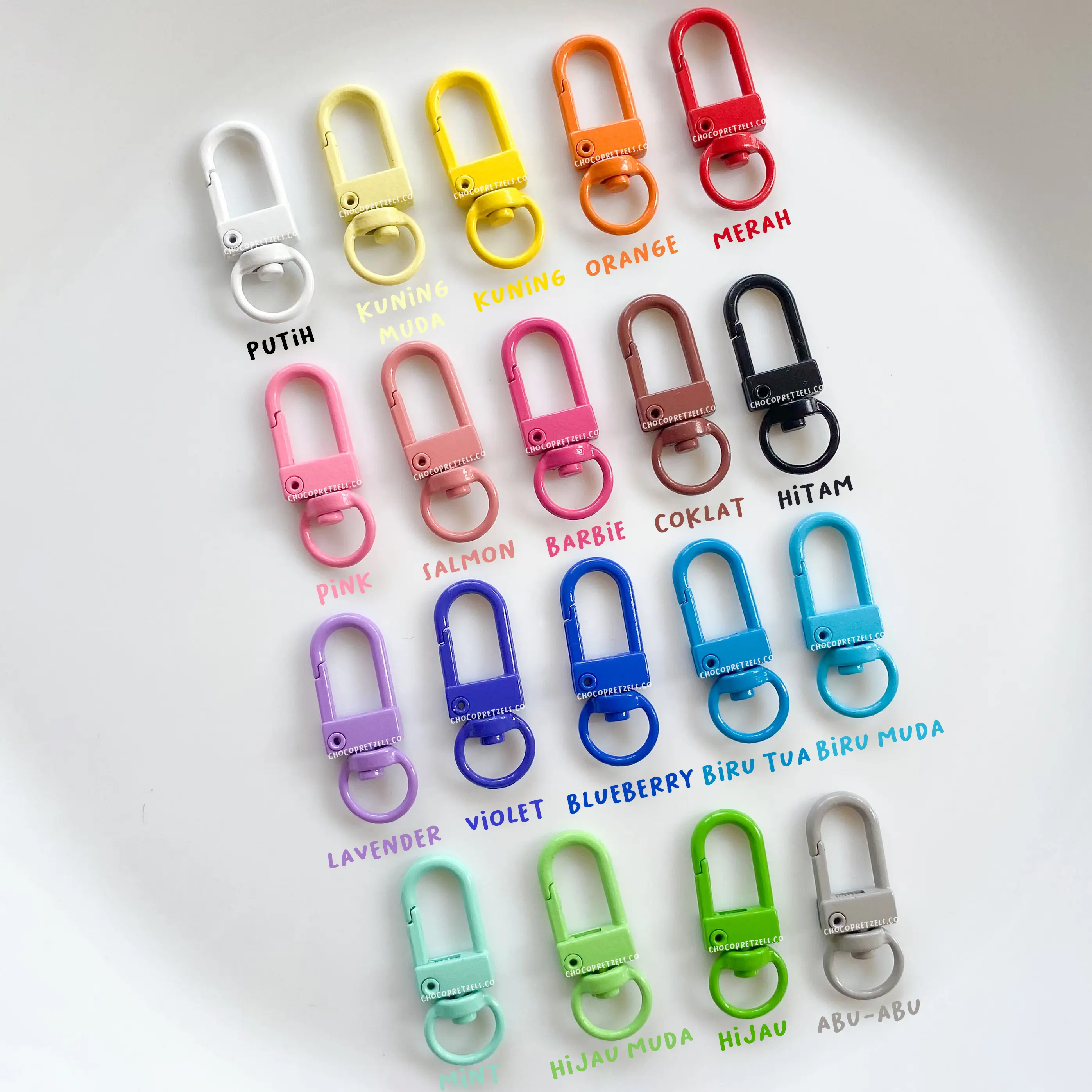 [5 PCS] Kait Lobster / Hook Gantungan Kunci DIY / Lobster Clasp Swivel Warna