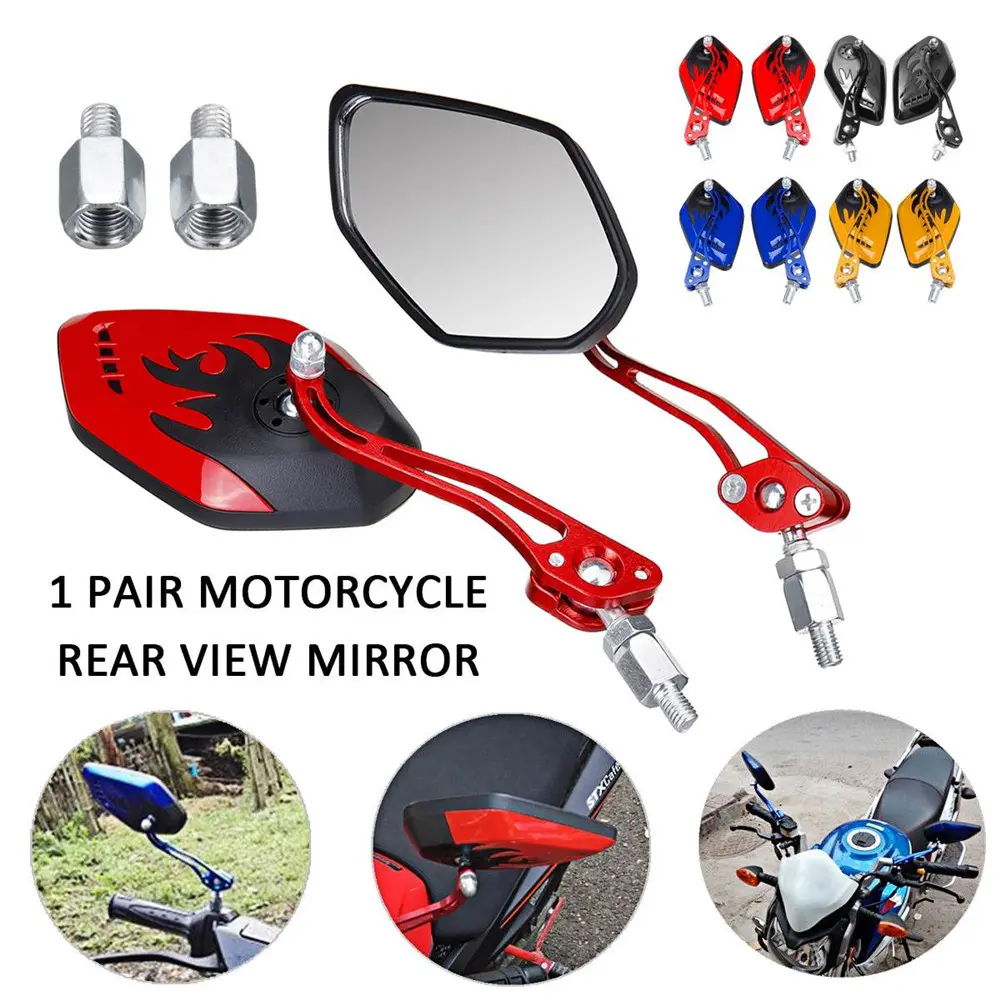 Universal Motorcycle Rearview Mirrors Motorbike 360 Degree Rotation Motorcycle Motorbike Scooter Side Mirrors 8mm