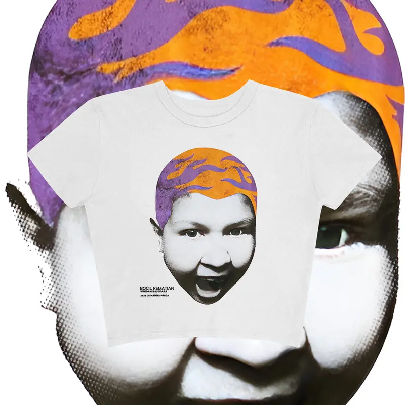 100% katun KAOS BAJU BOCIL KEMATIAN Windah Basudara | T-SHIRT OKKY BOY FACE BOX  Kaos katun murni yang tidak mudah berubah bentuk dan melar sedang 2