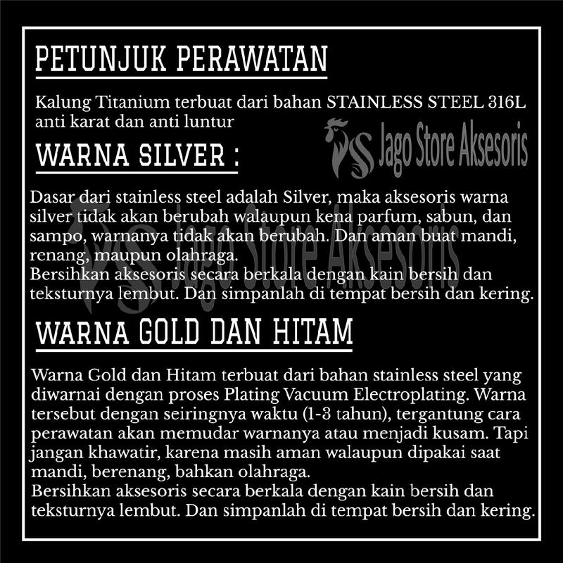 JAGOSA - AYAT KURSI NECKLACE - Kalung Liontin Aksesoris Fashion Pria Wanita Tahan Air Anti Karat Berkualitas Dewasa Rantai Titanium 1