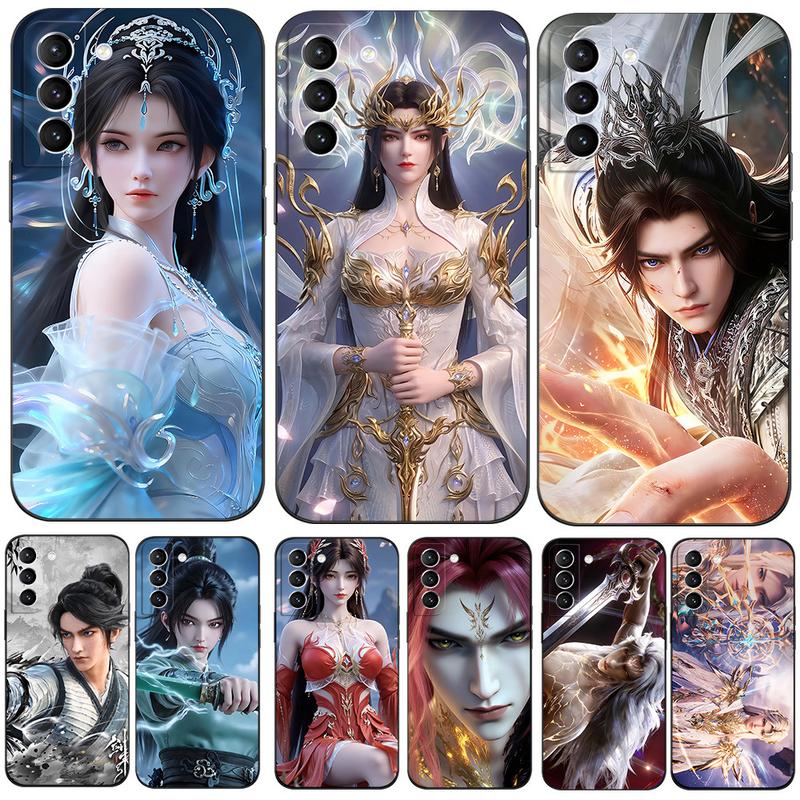 Ốp lưng silicone màu đen cho Samsung Galaxy S23 FE/S23 5G, họa tiết cô gái…