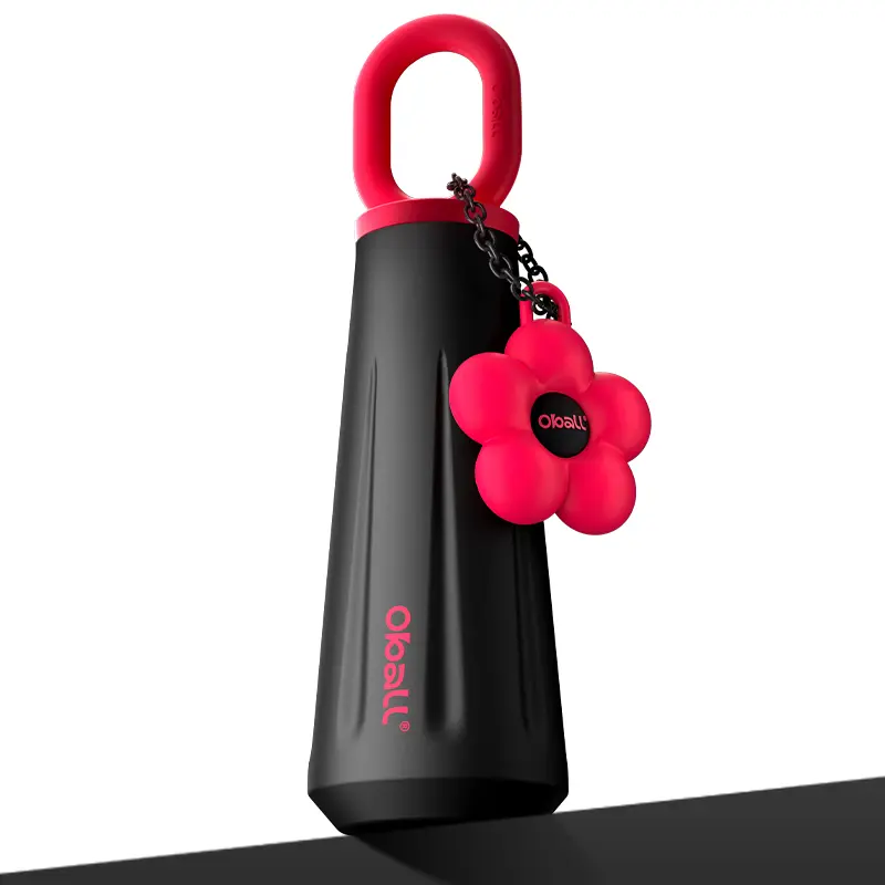 Dopamine Goddess Cup Stainless Steel Vacuum Tumbler Botol Minum Perempuan dengan Keychain Bunga Lucu 1