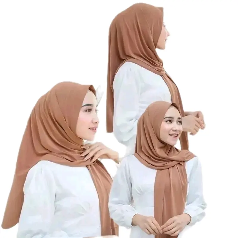 Jilbab / Hijab Segitiga Instan Jersey / Jilbab Instan Jersey Muslim Kerudung Nyaman Panjang