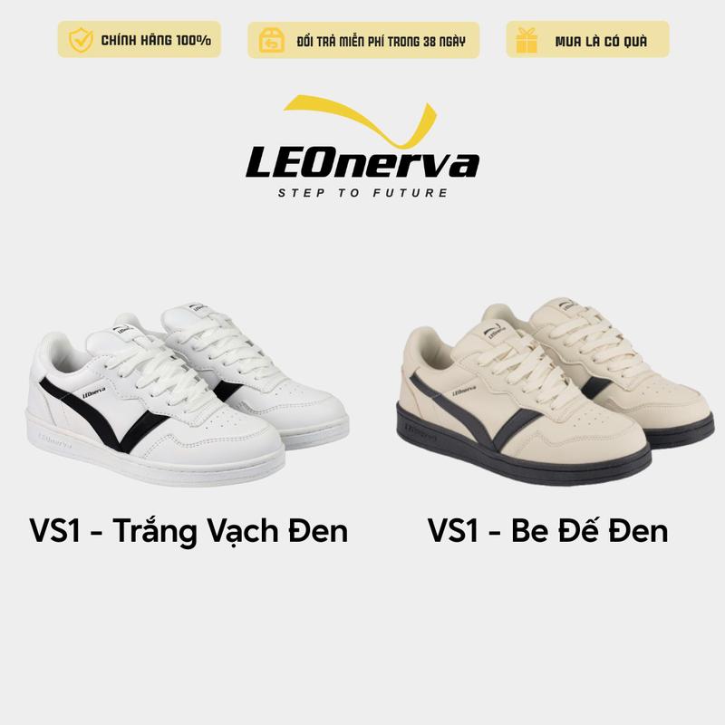Sneaker Unisex Leonerva 808 VS1 - Be Vạch đen - Trắng Vạch Đen ( Đi lên 1 size so với size giày thông thường ) Phiên bản cập nhật mới KHÔNG CÓ GÓT VÀNG VÀ LƯỠI GÀ PHỤ