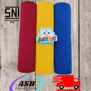 SNI Bedong Ainun Isi 3 Pcs Bedong Bayi Polos Warna Bahan Adem  Uk Jumbo 110x90Cm