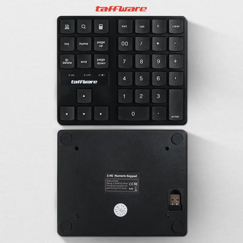 Taffware R57 Keyboard Angka USB Wireless Keypad Numerik Multimedia Wireless 2.4GHz 35 Buttons R57 7