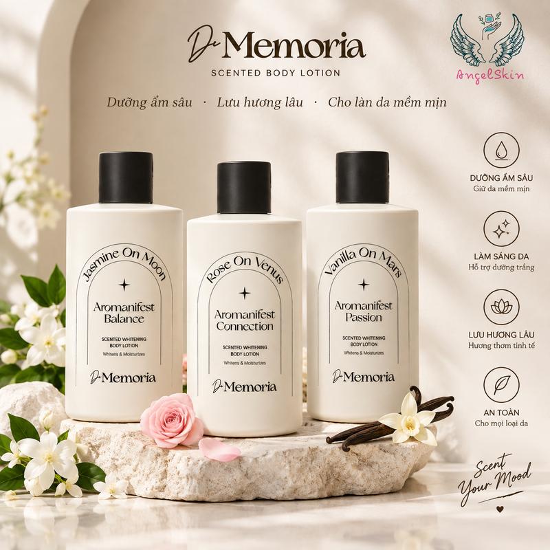 Dưỡng Thể Trắng Da Hương Nước Hoa Thư Giãn De Memoria Scented Whitening Body Lotion 300ml